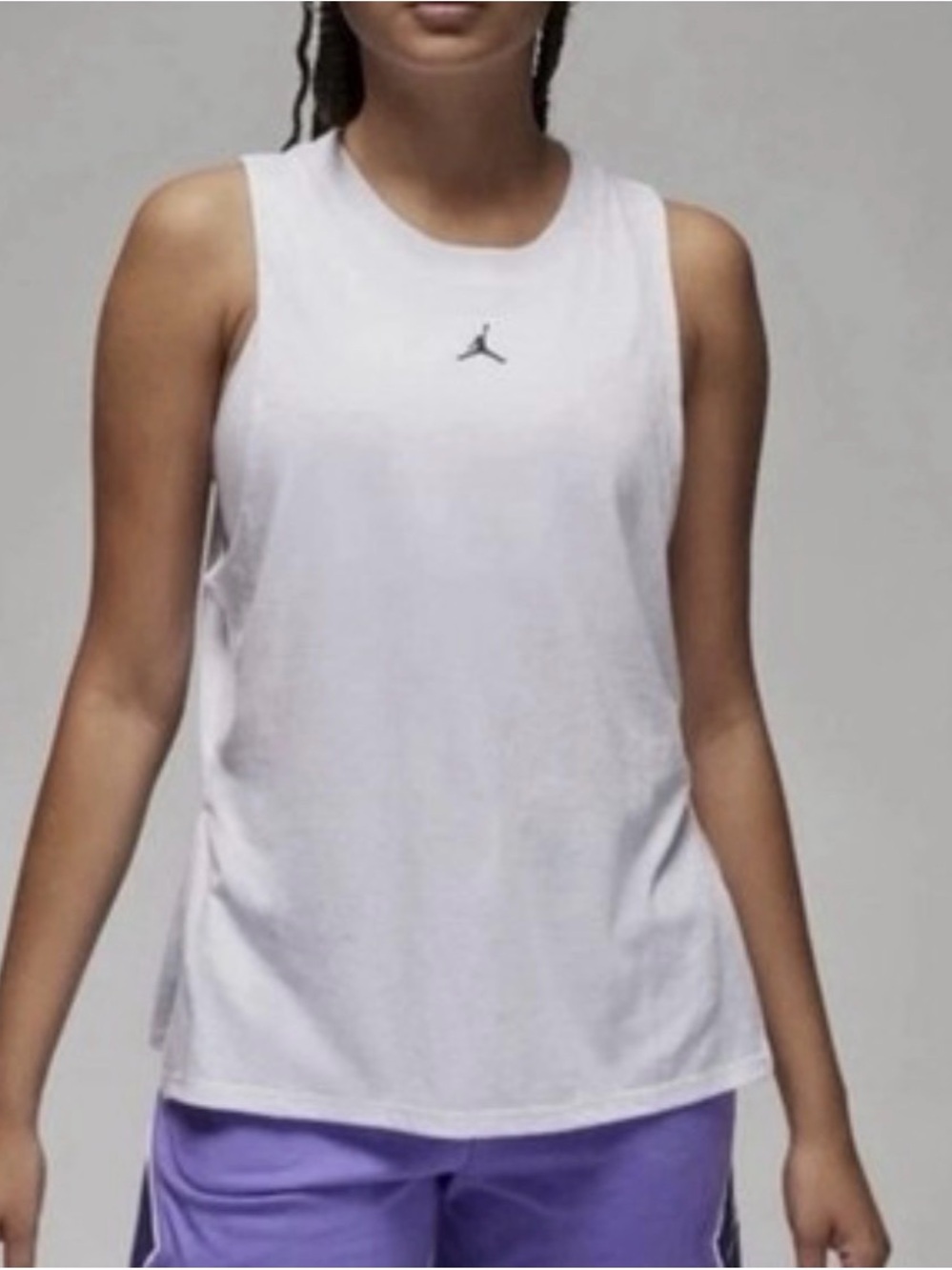 Jordan Women’s White Sleeveless Muscle Tank priced $43 NWT size Large